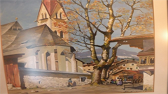 Dorfansicht bei Kirche 1930 - 001